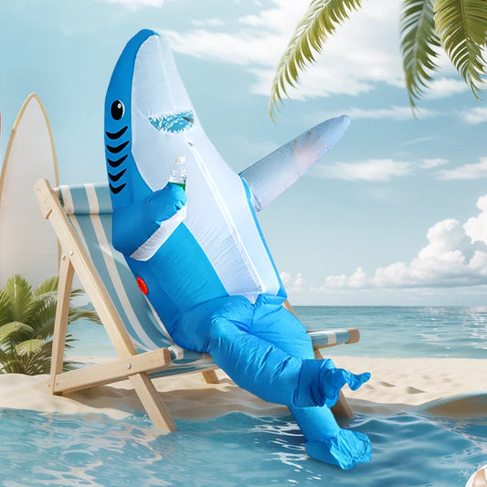 Inflatable Shark Costume – Cute Animal Halloween Dress-Up Suit