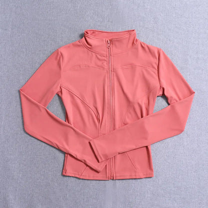 Women's Workout Jacket Long Sleeve Zip Up Gym Sportswear