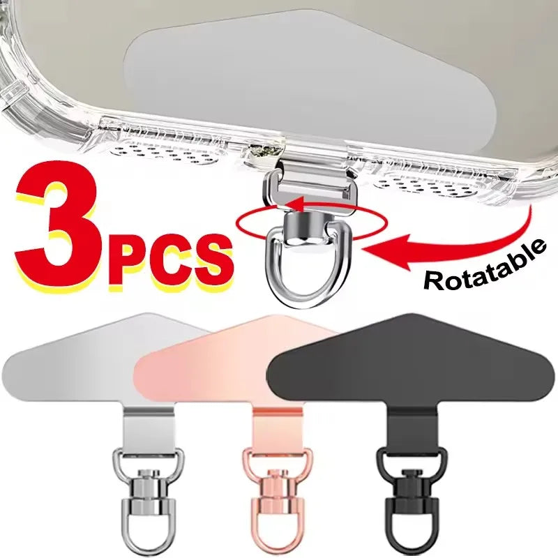 Phone Lanyard Patch – 360° Rotation Metal Tether Tab for Cell Phones