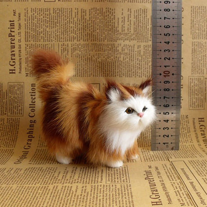 Realistic Cat Plush Toy – Soft Simulated Kitten Decoration