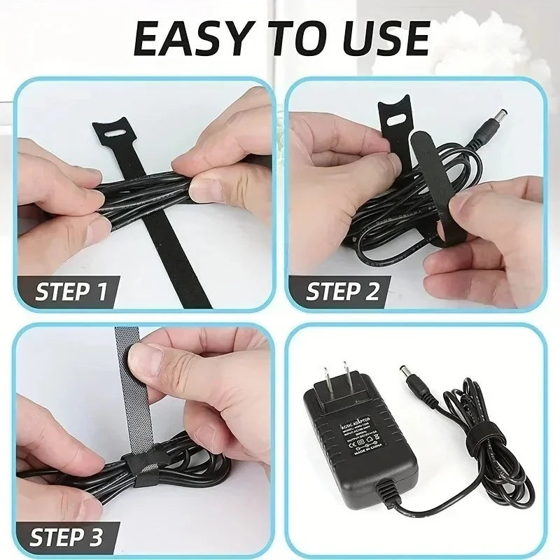 Reusable Cable Ties for Cord and Wire Management 50PCS