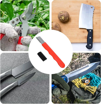 Knife and Scissors Sharpener – Portable Manual Blade Sharpening Tool