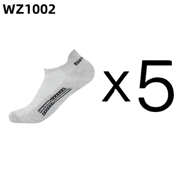 Men's Cotton Ankle Socks Breathable Low Cut Sports Socks 5 Pairs