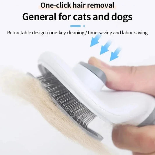 Self Cleaning Pet Brush – Dog & Cat Hair Remover