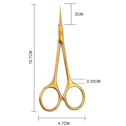 Stainless Steel Cuticle Scissors with Curved Tip for Manicure