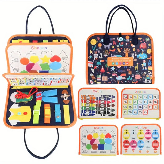 Busy Board – Montessori Sensory Learning Toy for Preschool Kids