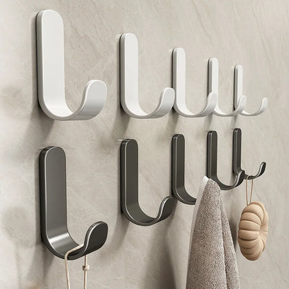 Self Adhesive Hooks – 6Pcs No Drill Wall Hanging J Hooks