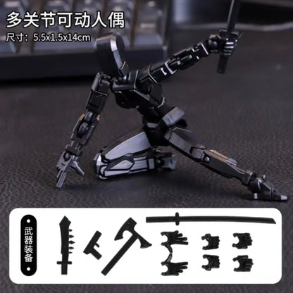 Movable Robot Action Figure, 13-Joint Poseable Model Toy – 14CM