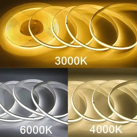 COB LED Strip Light 220V – Flexible 240 LEDs/m Linear Lighting