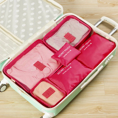 Travel Packing Cubes 6-Piece Set for Luggage Organization