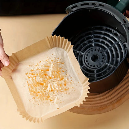 Air Fryer Paper Liners 50 Pack Non Stick Disposable Baking Sheets