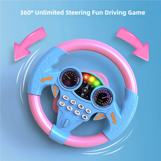 Steering Wheel Toy – Rotating Pretend Play Driving Toy for Kids