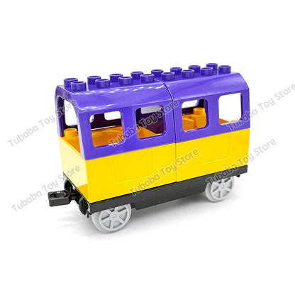 Kids Train Track Accessories Large Building Blocks DIY Railway Toys Big Blocks Compatible Duploed STEM Educational Gift Toddlers