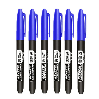 Permanent Markers 6-Piece Set with Waterproof Fine Tip Ink