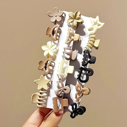 Small Hair Claw Clips Beige Mixed Pack for Girls – 5 to 30 Pieces