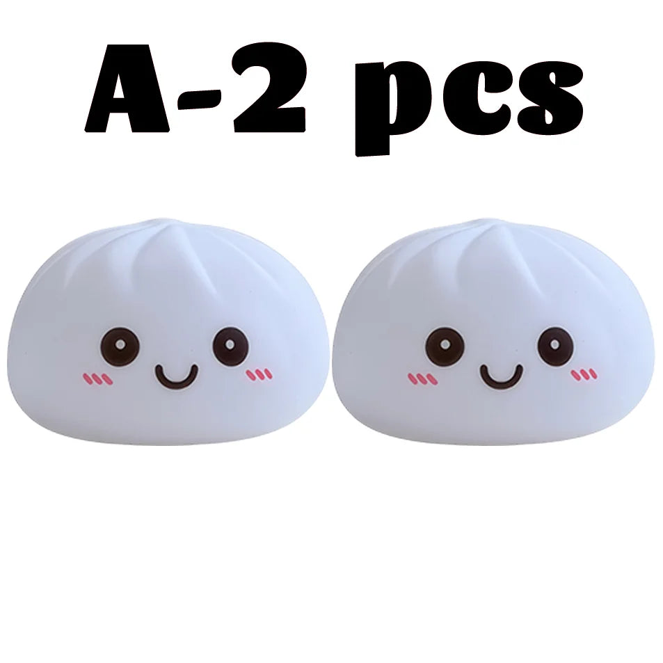 Dumpling Night Light, 8cm LED Cute Desktop Lamp