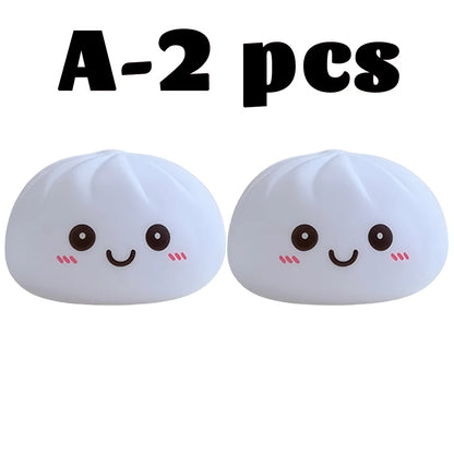 Dumpling Night Light, 8cm LED Cute Desktop Lamp
