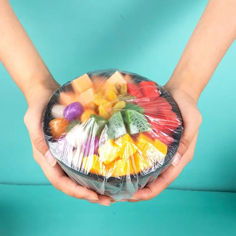 Disposable Food Covers Elastic Plastic Bowl Covers for Kitchen Storage