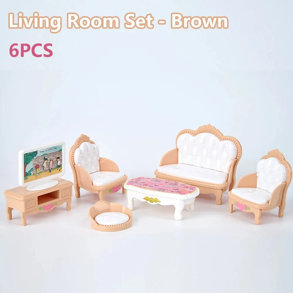 Dollhouse Furniture Set – 10-Piece Miniature Kitchen Accessories