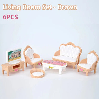 Dollhouse Furniture Set – 10-Piece Miniature Kitchen Accessories
