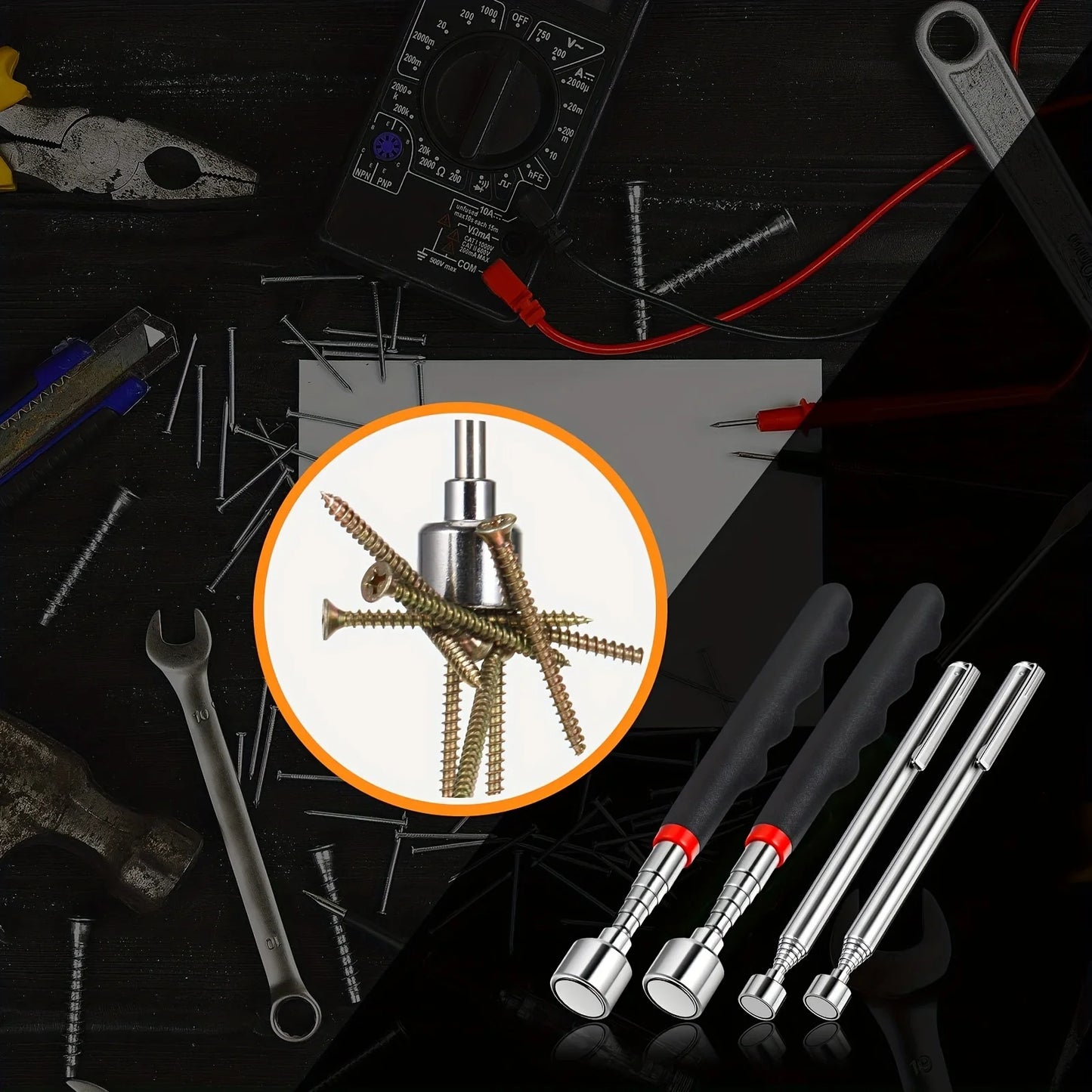 Telescopic Magnetic Pickup Tool for Hard-to-Reach Items