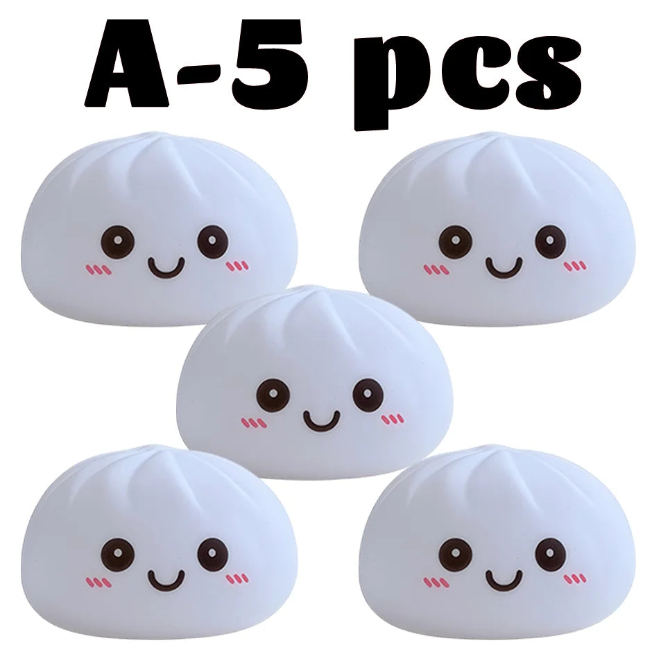 Dumpling Night Light, 8cm LED Cute Desktop Lamp