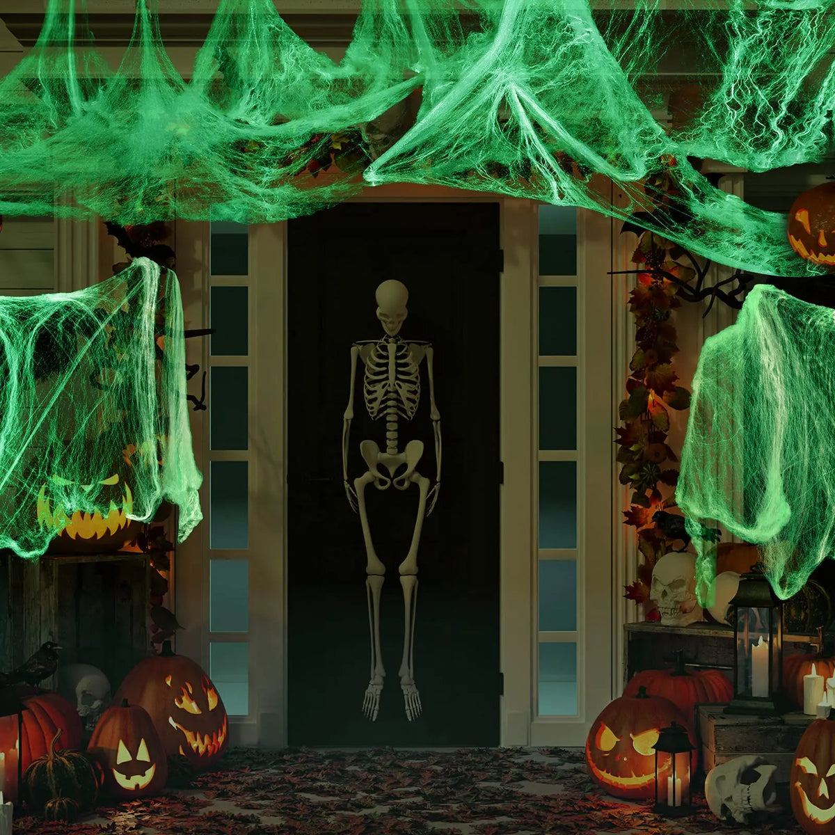Halloween Spider Web – Glow in the Dark Spooky Decor