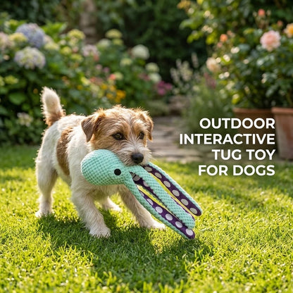 Squeaky Octopus Dog Toy with Crinkle Tentacles for Puppies