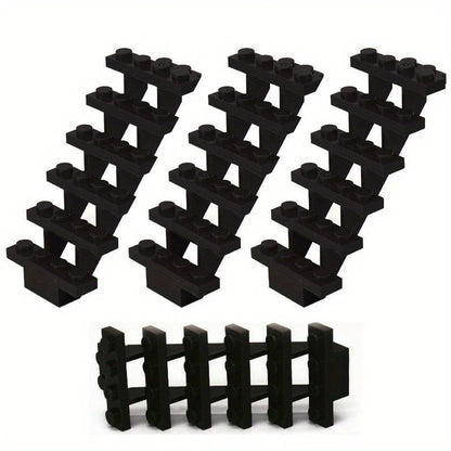 4pcs Staircase MOC Bricks 7x4x6 House Stairs Straight Open 30134 Steps Ladder Modular My City Building Block DIY Bricks Toy