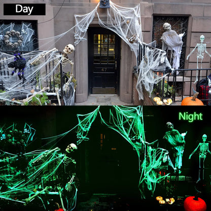 Halloween Spider Web – Glow in the Dark Spooky Decor
