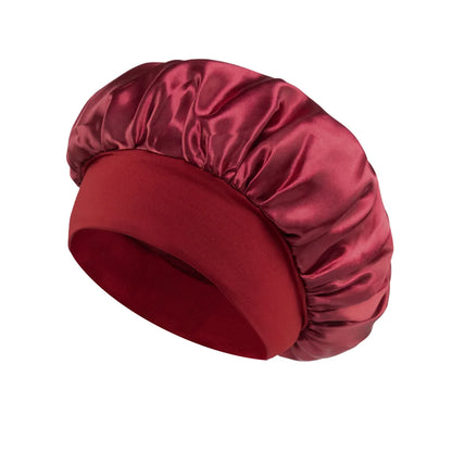Satin Hair Bonnet for Sleeping – Large Silk Lined Hair Wrap Cap