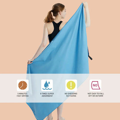 Quick Dry Microfiber Towel for Travel, Beach, Gym & Swimming