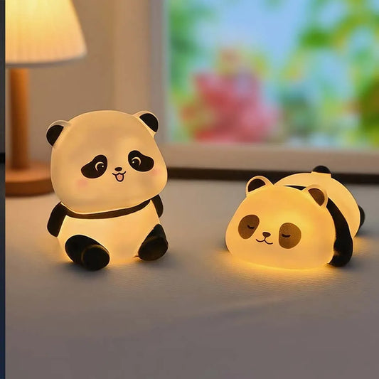 Panda Night Light LED Lamp, Cute 8cm Bedside Decor