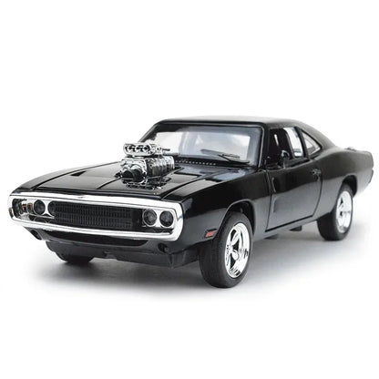 1:32 Simulation 1970 Dodge Charger Alloy Sports Car Model Pull Back Luxury Car Toy Gift Ornaments