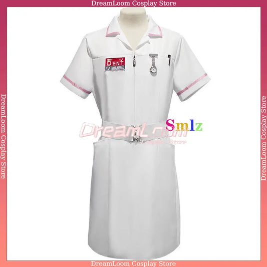 Movie Joker Cosplay Jack Nurse Costume Uniform Cosplay Scary Bat Joker Dress Pocket Watch Pen Halloween Cos Set