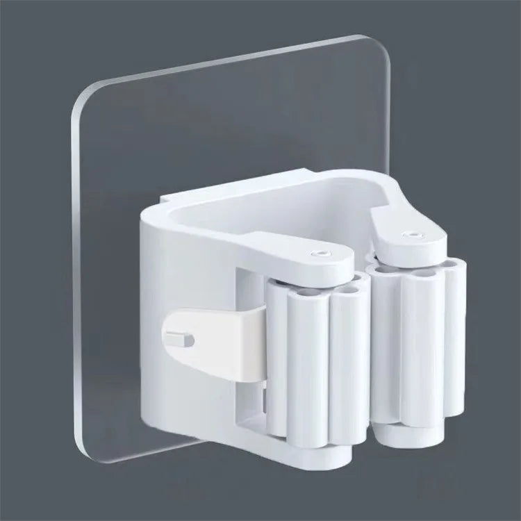 Adhesive Mop Holder – Wall Mounted Broom & Tool Organizer