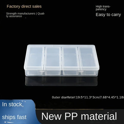 Plastic Storage Organizer Box – 4 Adjustable Compartment Dividers