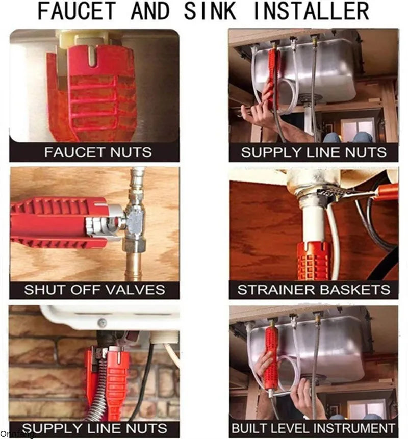 Faucet Wrench – 8-in-1 Sink Installation Plumbing Tool