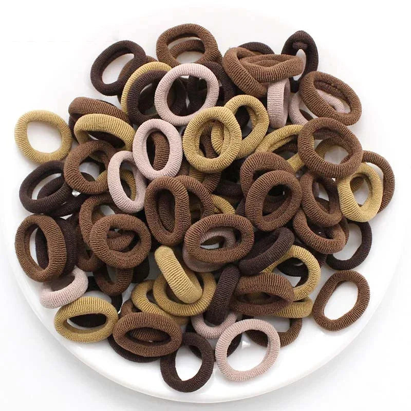 Small Hair Ties – Colorful Nylon Elastic Bands for Girls