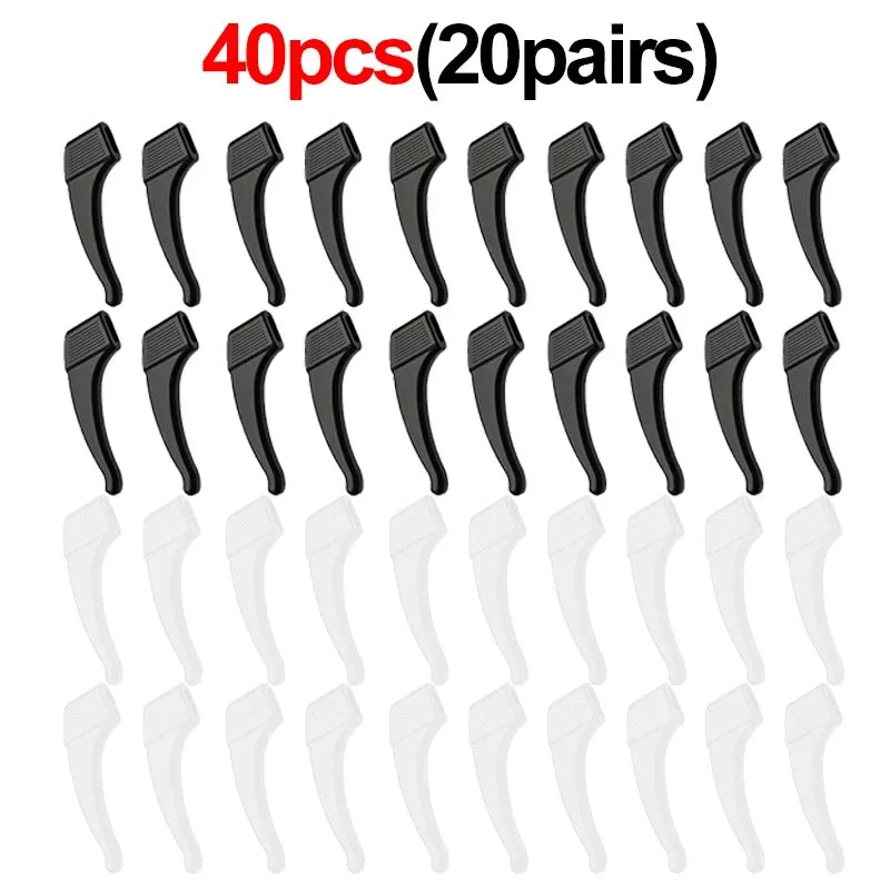 Silicone Glasses Ear Hooks Anti-Slip Eyewear Holders 1 Pair