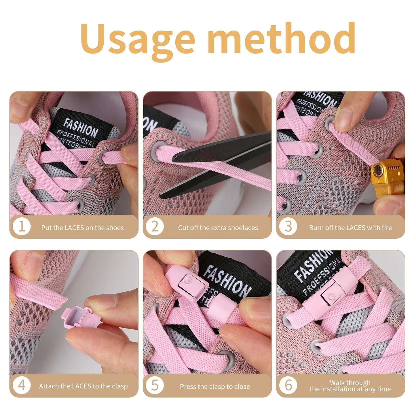 No Tie Shoe Laces with Press Lock Elastic Flat Shoelaces