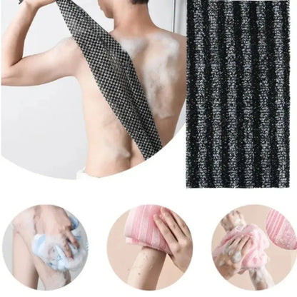 Exfoliating Back Scrub Towel – Long Body Washcloth for Shower