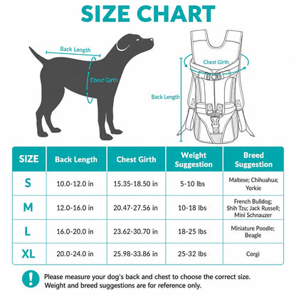 Dog Front Carrier Backpack – Hands Free Travel Carrier for Small Pets