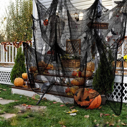 Halloween Creepy Cloth – Black Gauze for Haunted House Decor