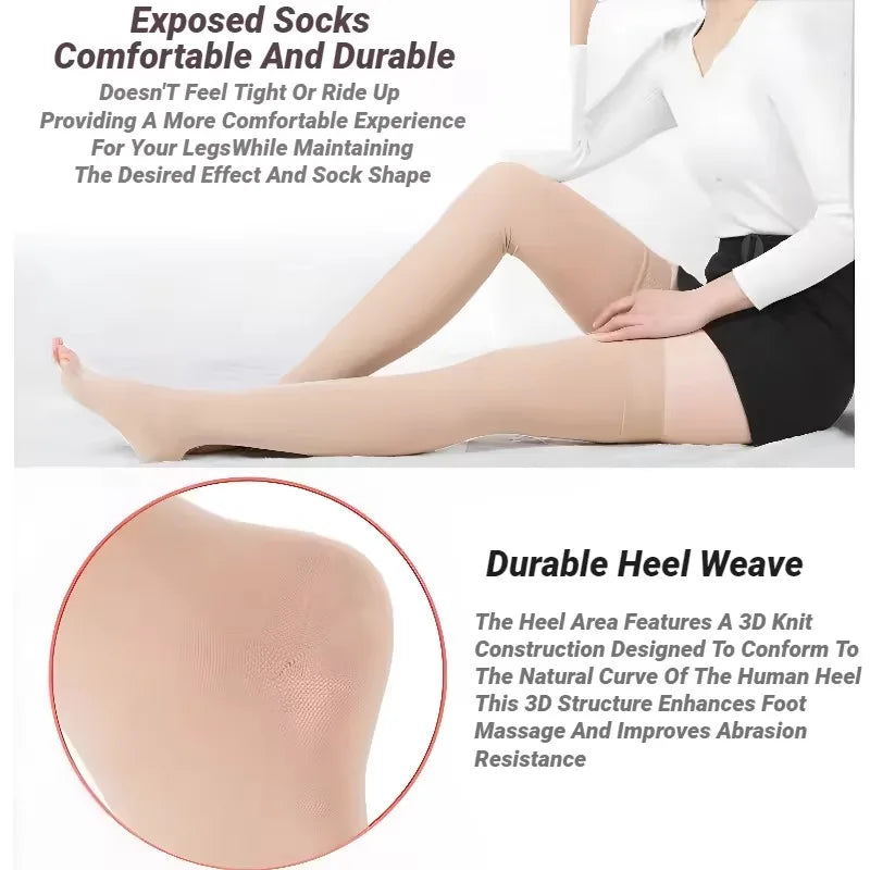 Compression Socks Knee High Toeless Support