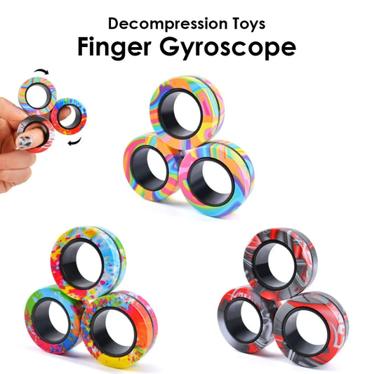 Magnetic Fidget Rings Set – 3PCS Spinner Toys for Teens & Adults