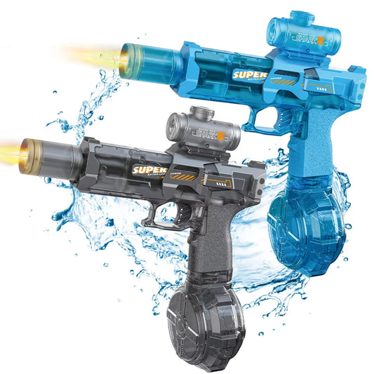 Electric Automatic Water Gun with LED Lights and Recoil