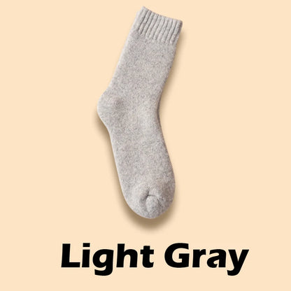 2025 New Winter Warm Women Socks Wool Male Men Socks Super Thicker Solid Socks Merino Wool Socks Against Cold Snow Terry Socks