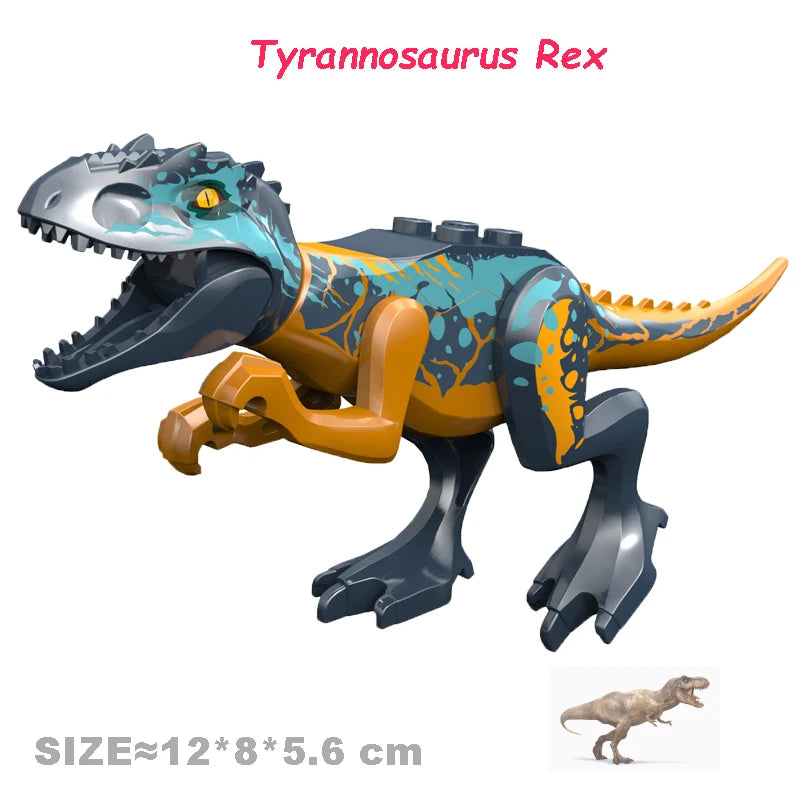 Cool Jurassic Dinosaurs World Velociraptor Triceratops Indominus T-Rex Model Assemble Building Blocks Toys For Children Boy Gift