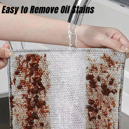 Wire Dishwashing Cloth for Pots, Pans, Grills & Kitchen Cleaning